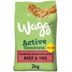 Wagg Active Goodness Dog Food with Beef & Veg 2kg